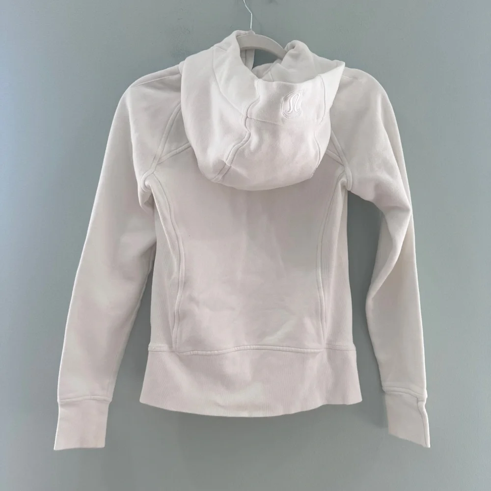 Lululemon Scuba Full Zip Hoodie White 4 - Picture 9 of 11